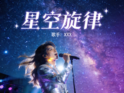 音乐MV'星空旋律'封面 - 歌手在星空下演唱
